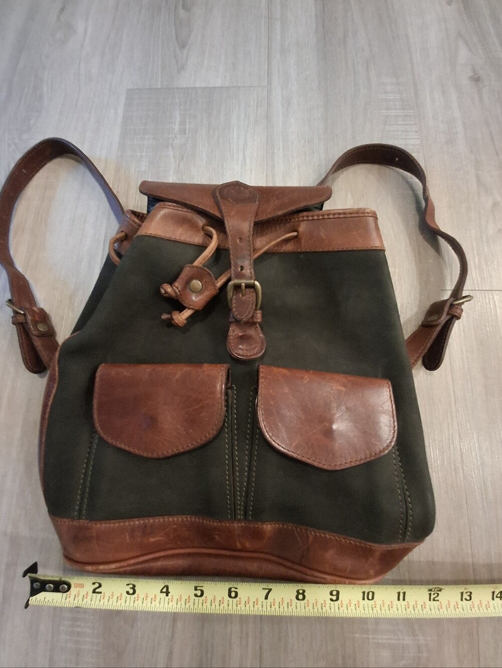 vintage 1990s Timberland bucket backpack Nubuck Leather
